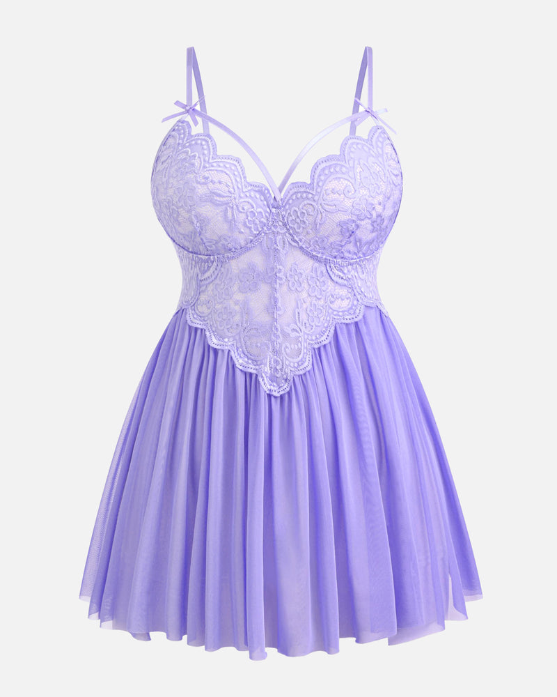 Veralyn – Plus Size Mesh Babydoll
