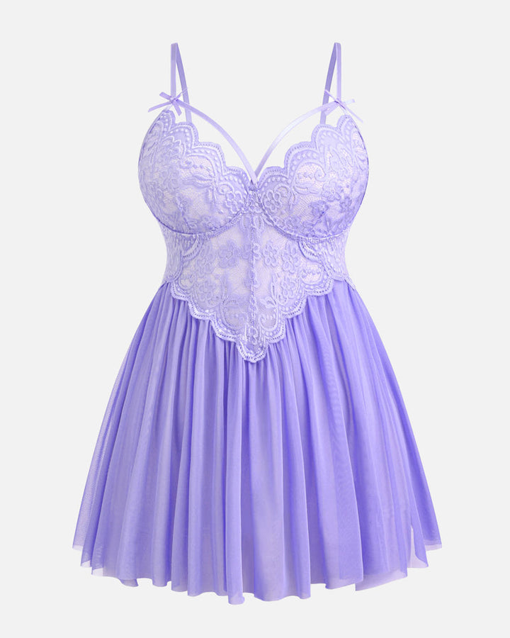 Veralyn – Plus Size Mesh Babydoll