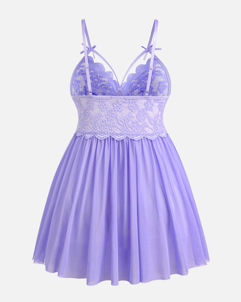 Veralyn – Plus Size Mesh Babydoll