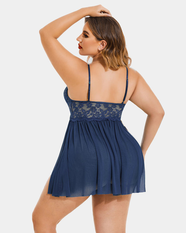 Veralyn – Plus Size Mesh Babydoll