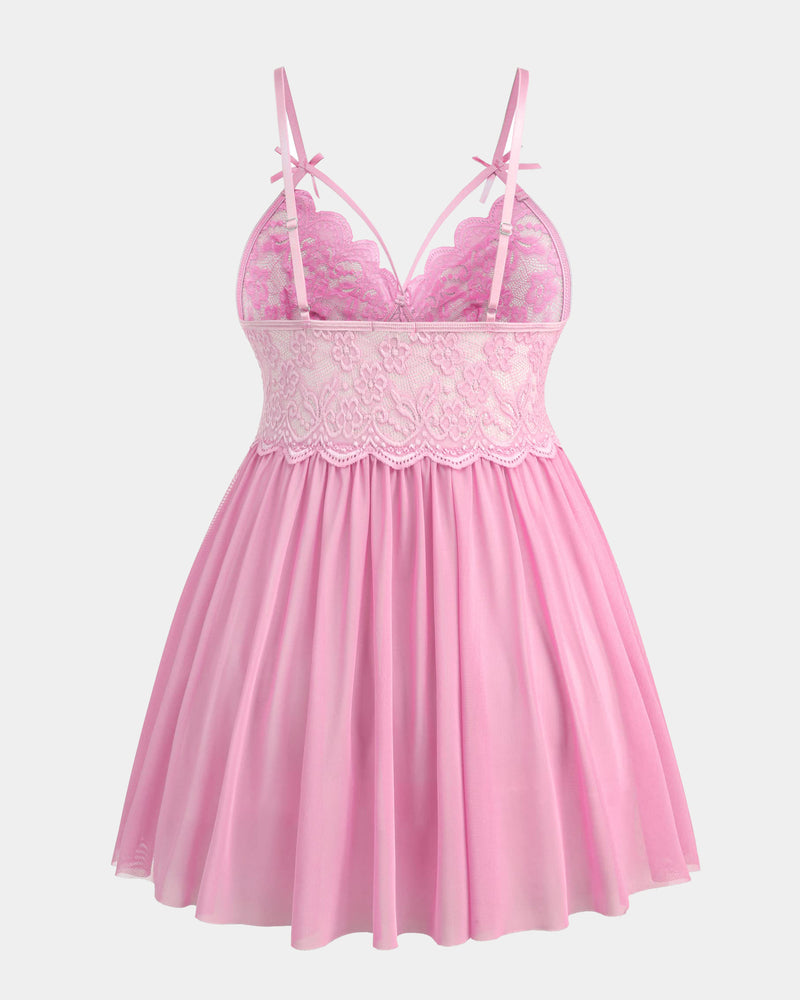 Veralyn – Plus Size Mesh Babydoll
