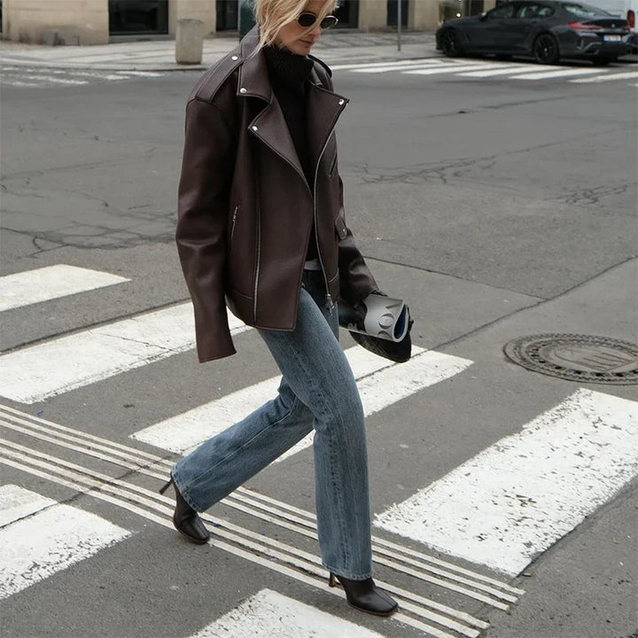 Lennox Oversized Moto Jacket