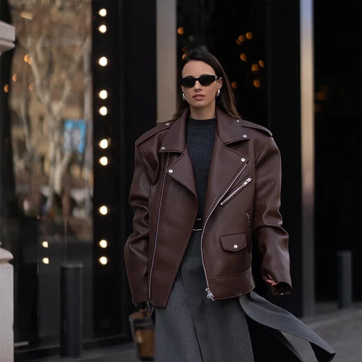Lennox Oversized Moto Jacket