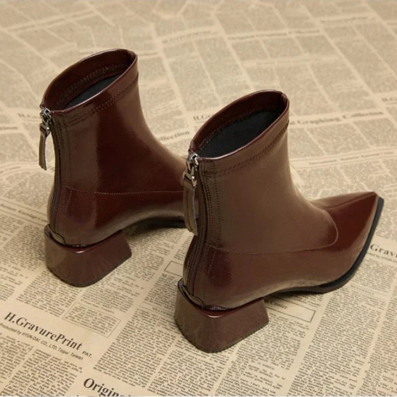 Nova Gloss Stretch Ankle Boots