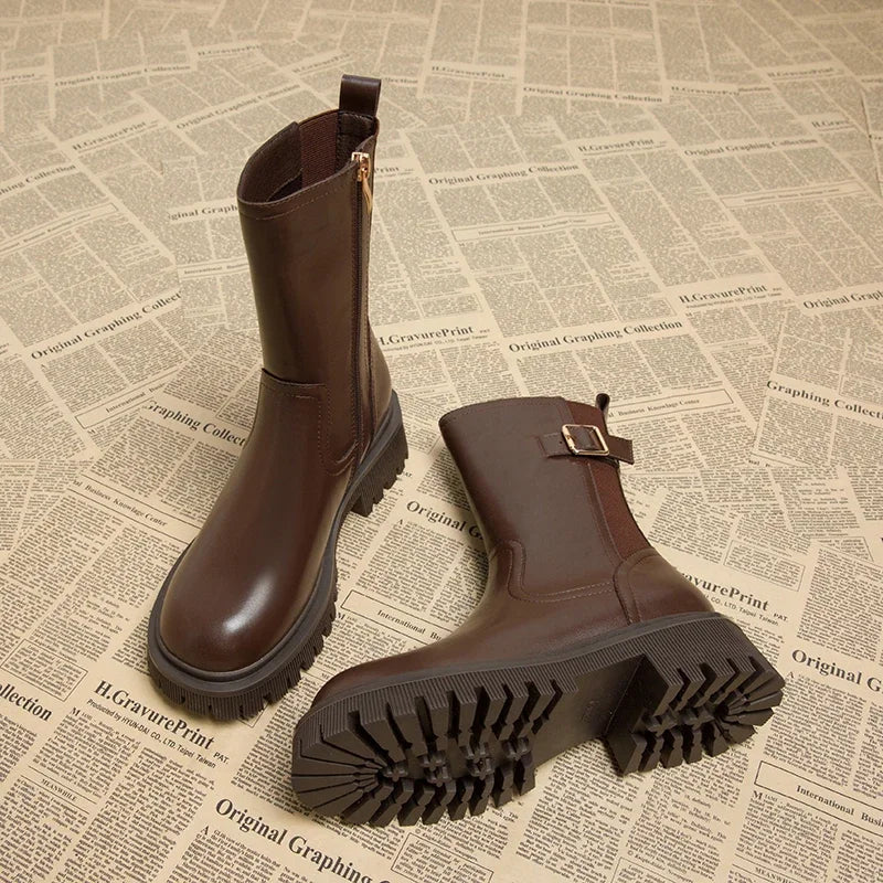 Marlow Buckle Combat Boots