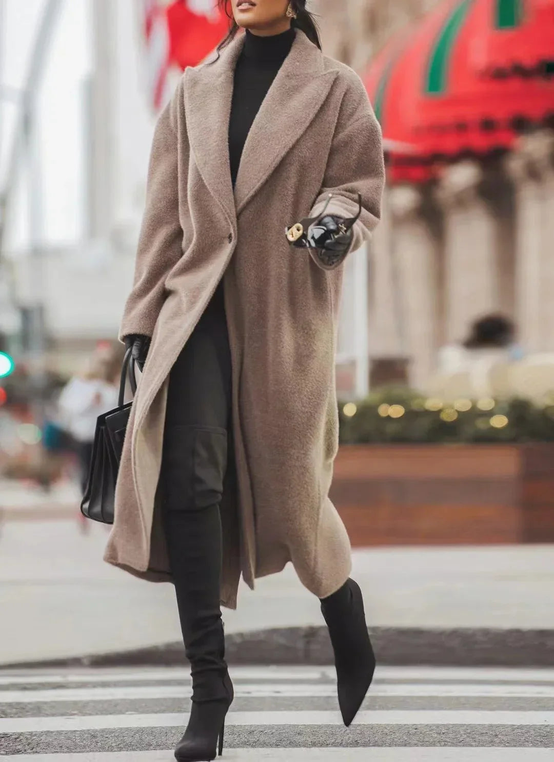 Isla Textured Wool Blend Coat