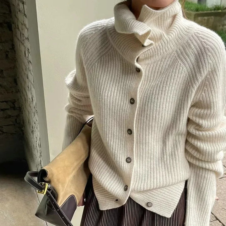 Isla High Neck Knit Cardigan