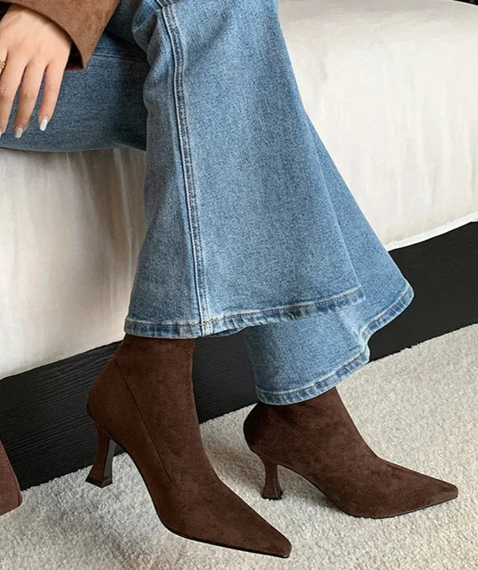 Avery Pointed Toe Sock Boots