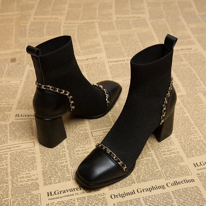 Vivienne Chain Detail Sock Boots