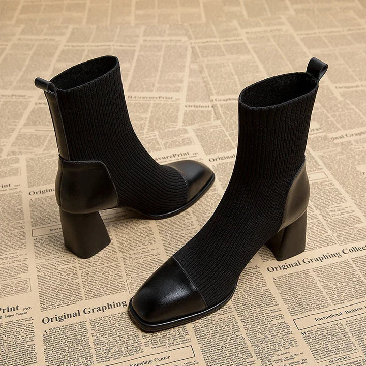 Celeste Pearl Charm Sock Boots