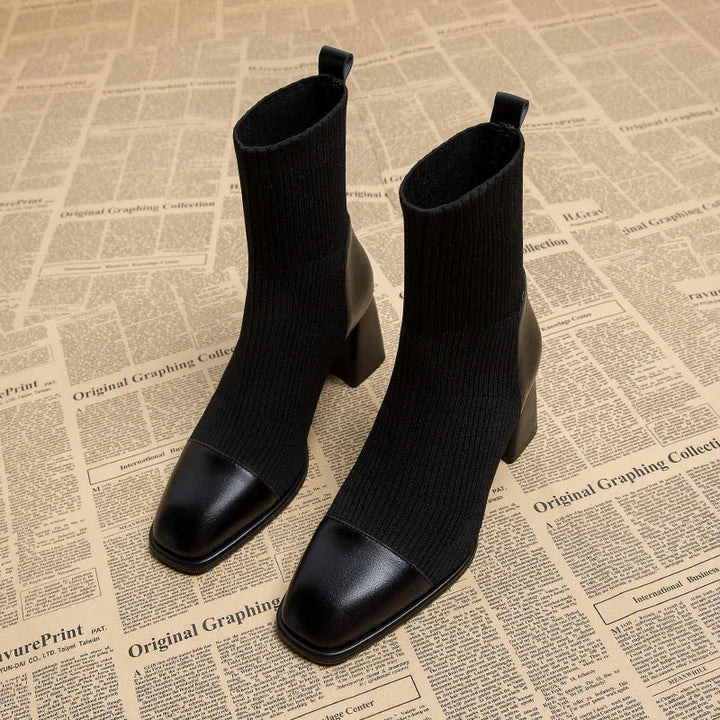 Celeste Pearl Charm Sock Boots