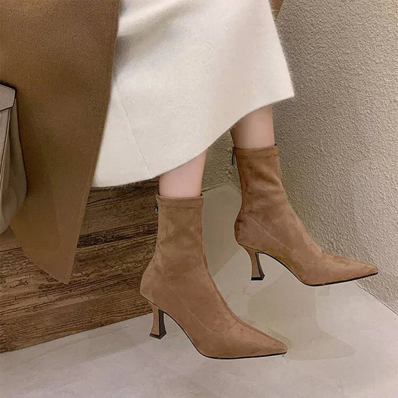 Avery Pointed Toe Sock Boots