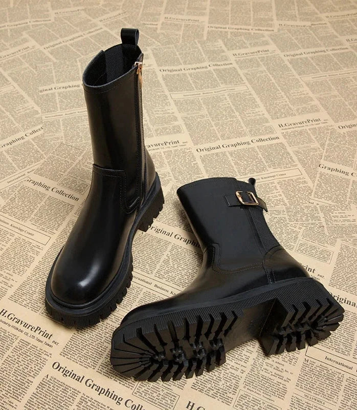 Marlow Buckle Combat Boots