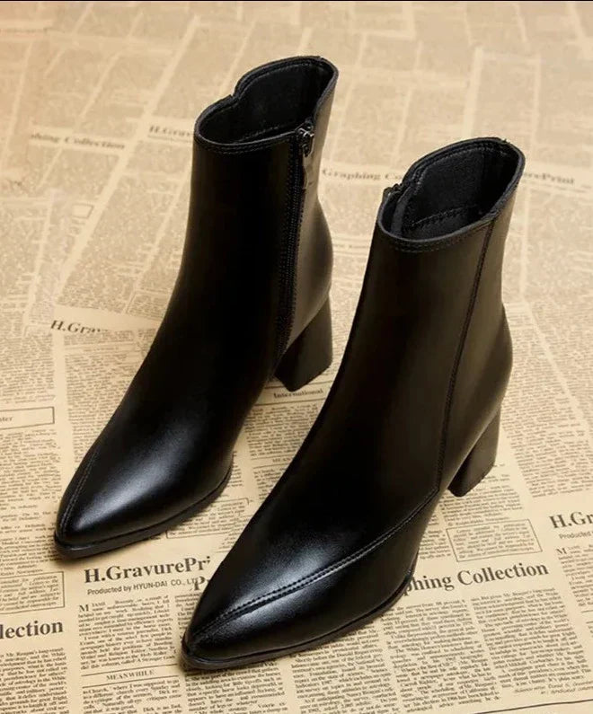 Vera Sculpted Heel Ankle Boots
