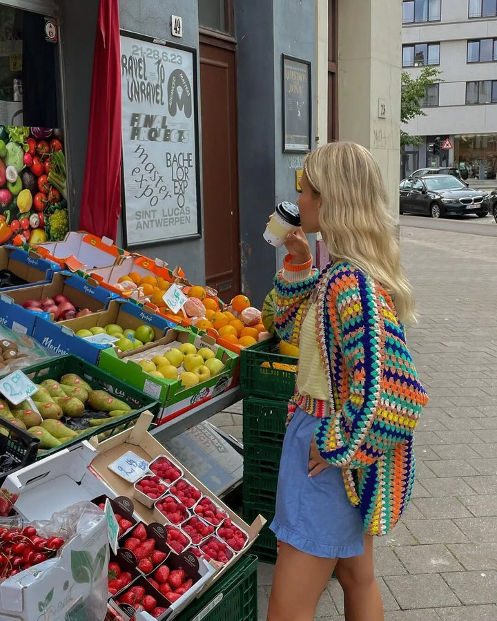 Fiesta Crochet Knit Cardigan