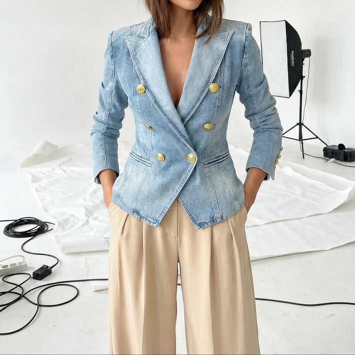 Tailored Denim Blazer