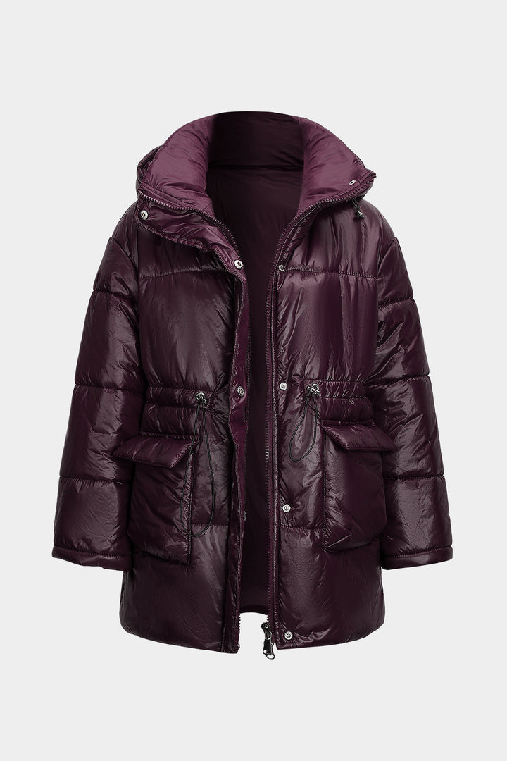 Glacier Luxe High-Shine Puffer Coat