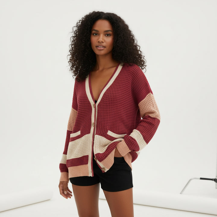 Sunset Glow Colourblock Cardigan