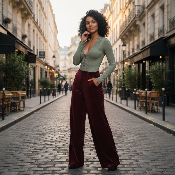 Pure Lace Top - sage green