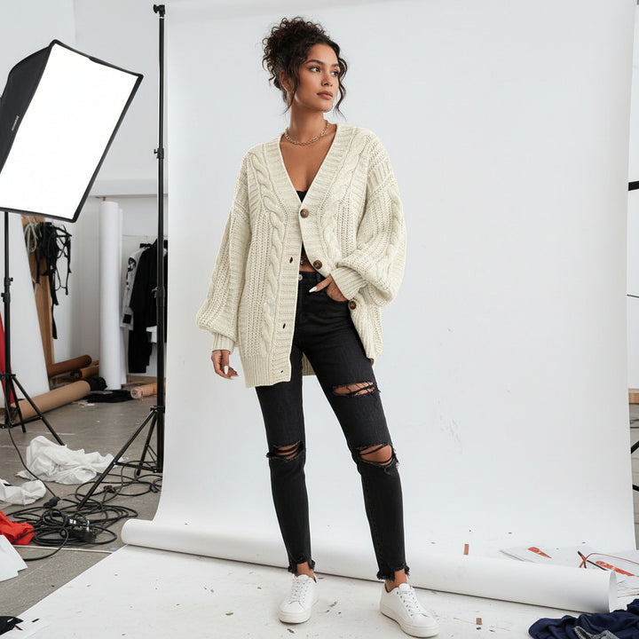 Cable Knit Slouch Cardigan