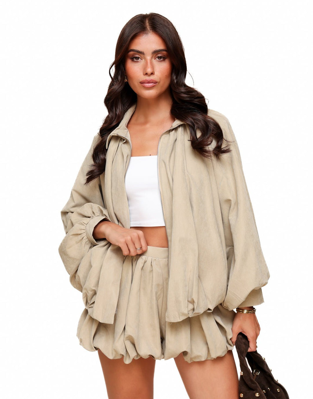 Beige Petite Balloon - Short