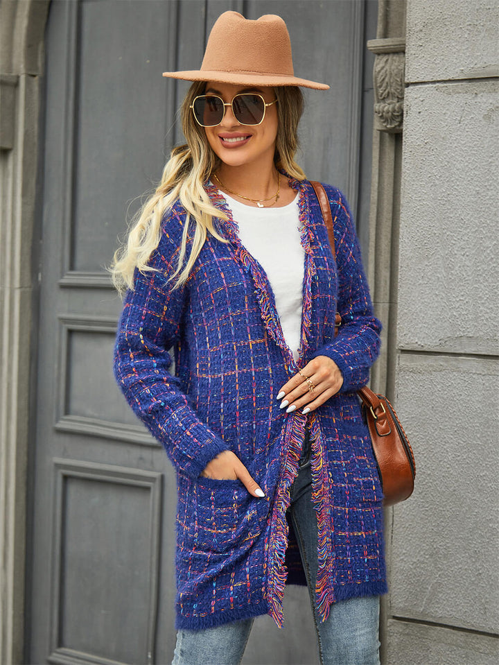Purple Bellevue Days Tweed Cardigan