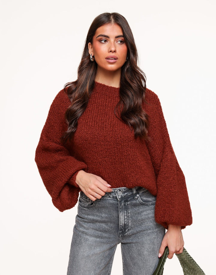 Brique Wool Knitted Sweater