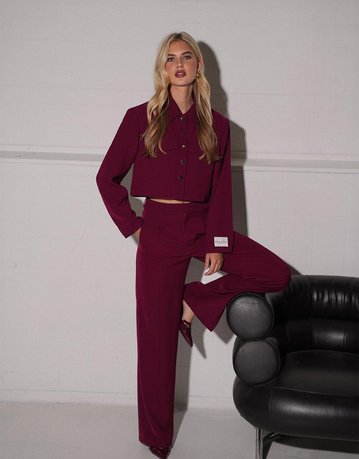 Burgundy Red STUDIO - Pantalon