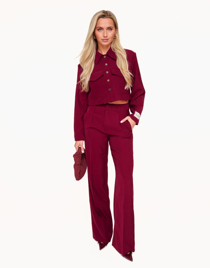 Burgundy Red STUDIO - Pantalon