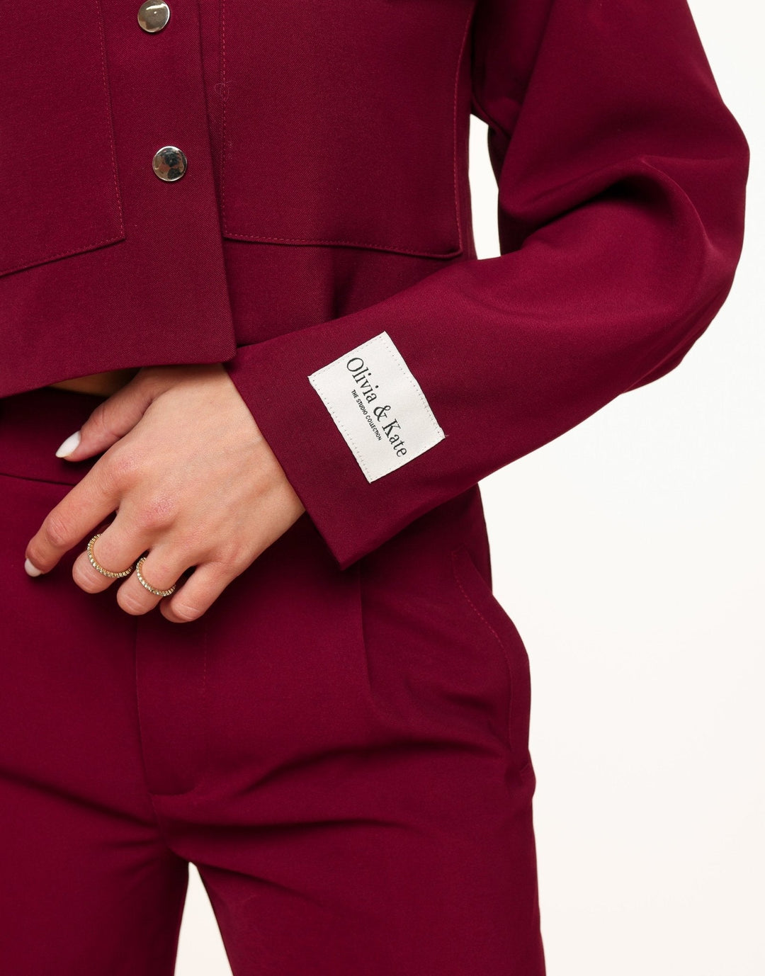 Burgundy Red STUDIO - Pantalon
