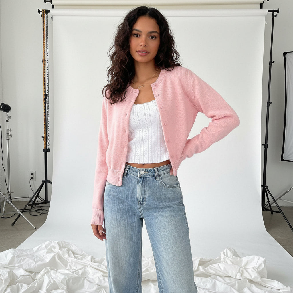 Soft Button Knit Cardigan