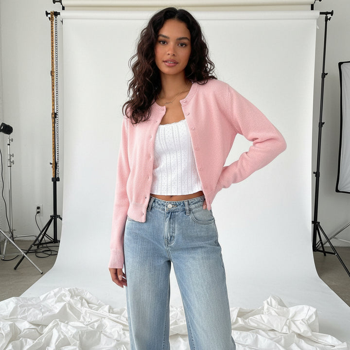 Soft Button Knit Cardigan