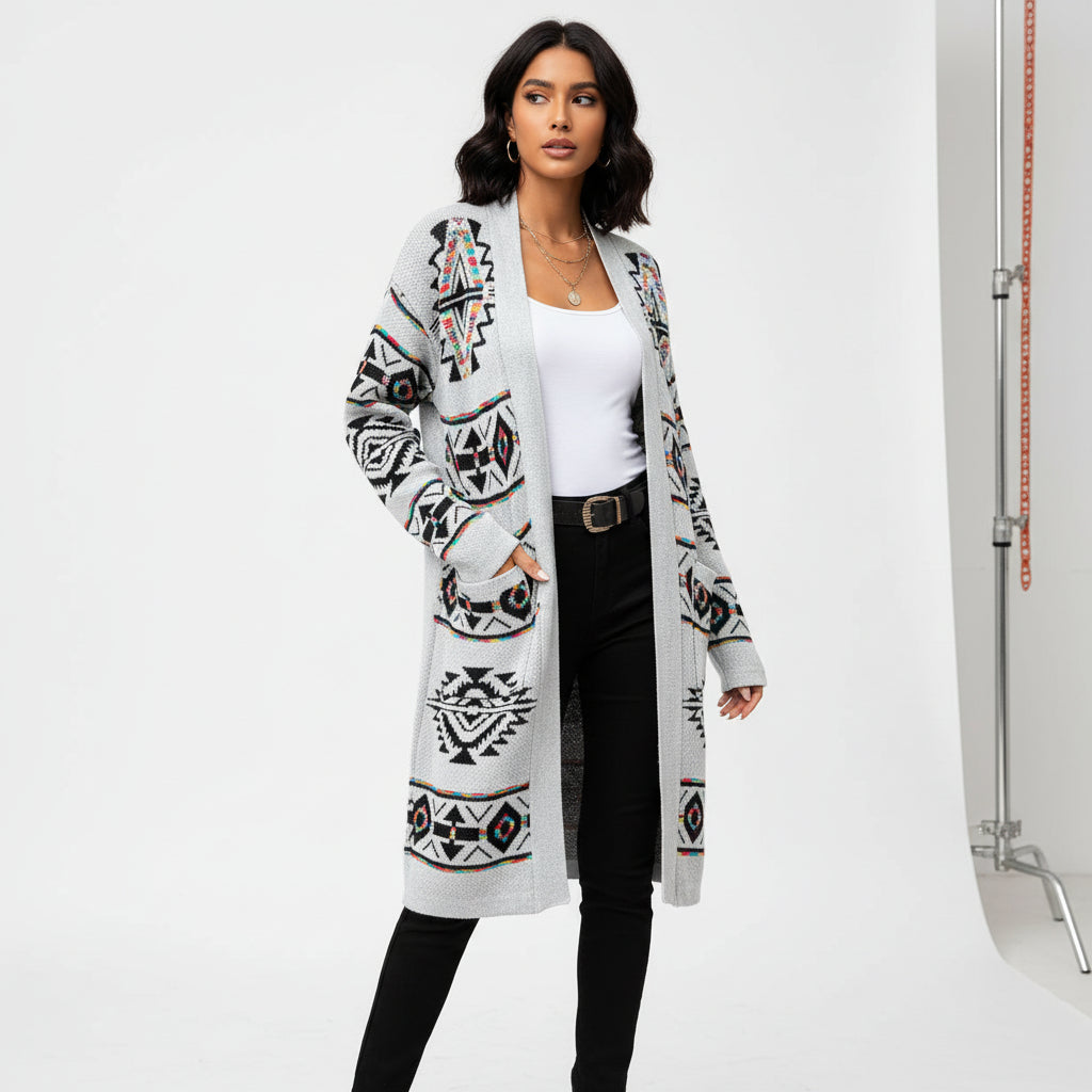 Southwest Longline Knit Cardigan