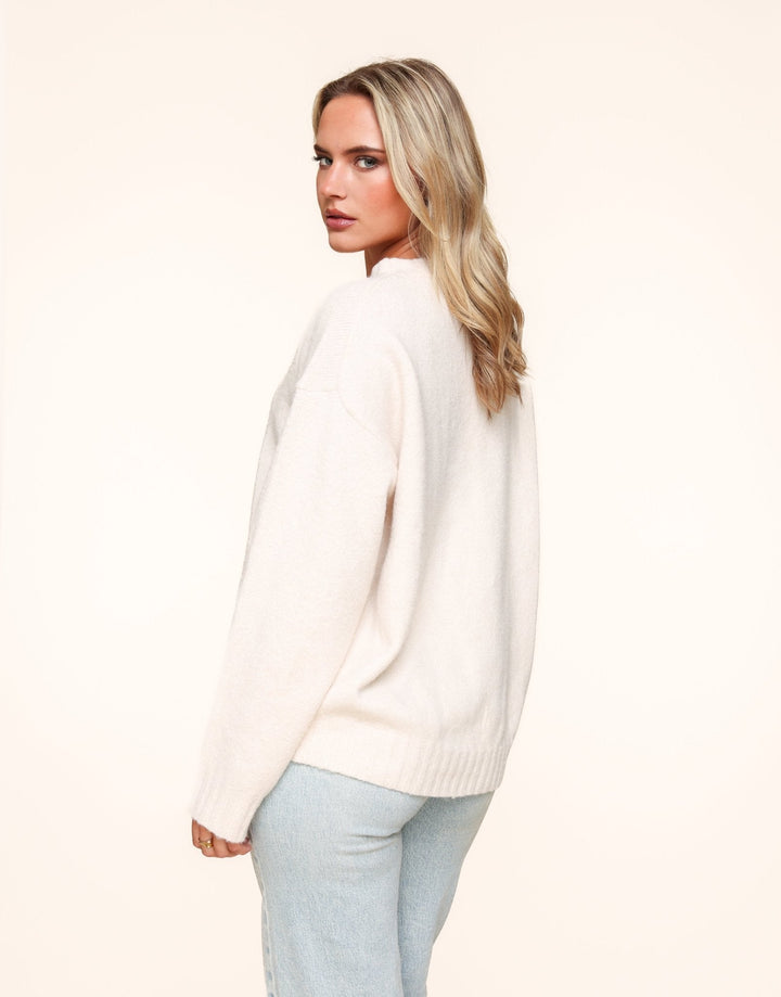 Creme Basic Knitted - Sweater