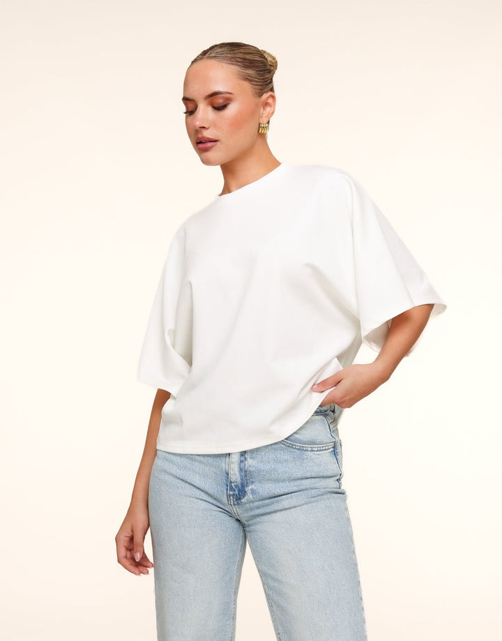 Cream Oversized SS - T-shirts