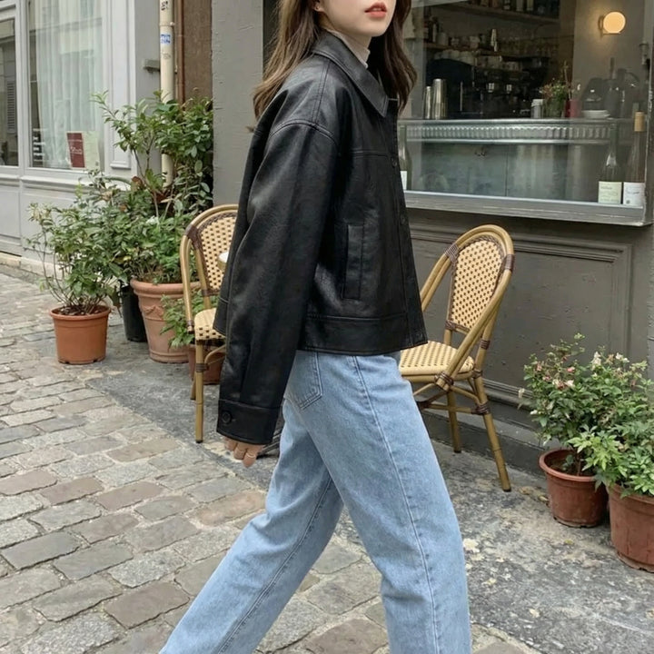 Metro Edge Faux Leather Jacket