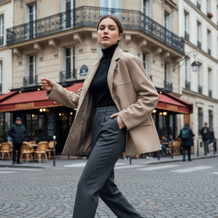 Suede Effect Button Jacket