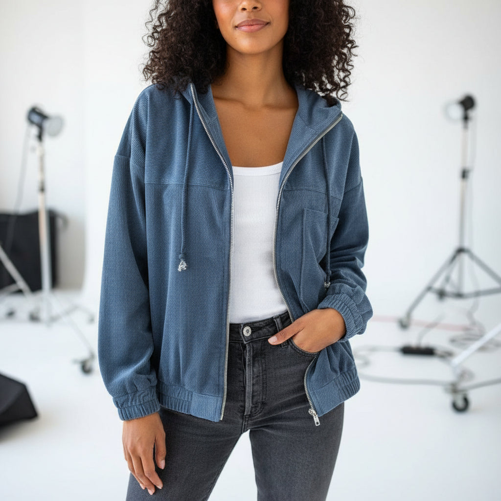 Seabreeze Corduroy Zip Hoodie