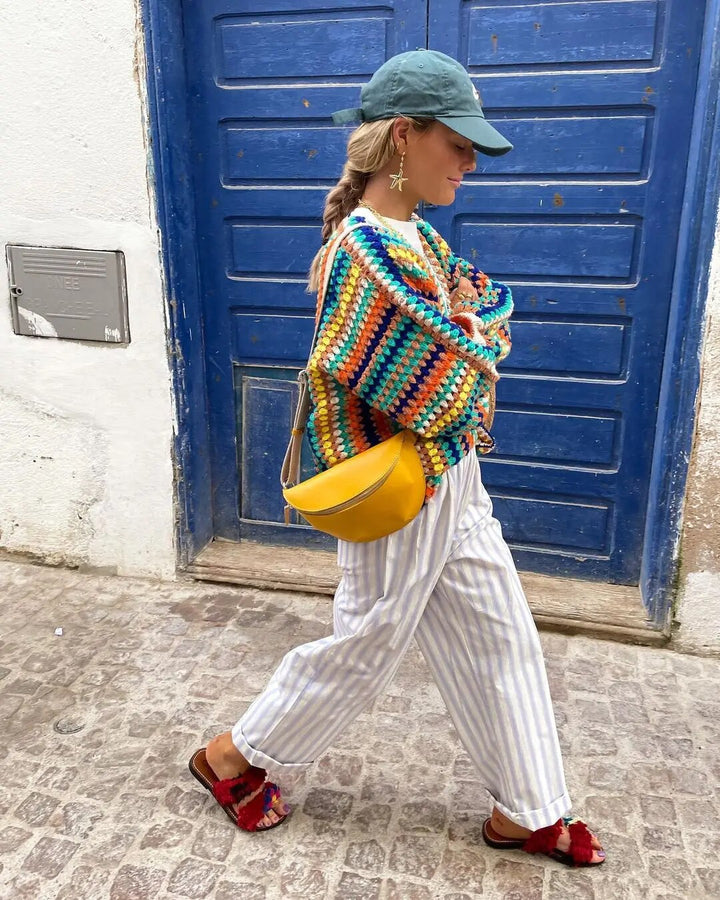 Fiesta Crochet Knit Cardigan