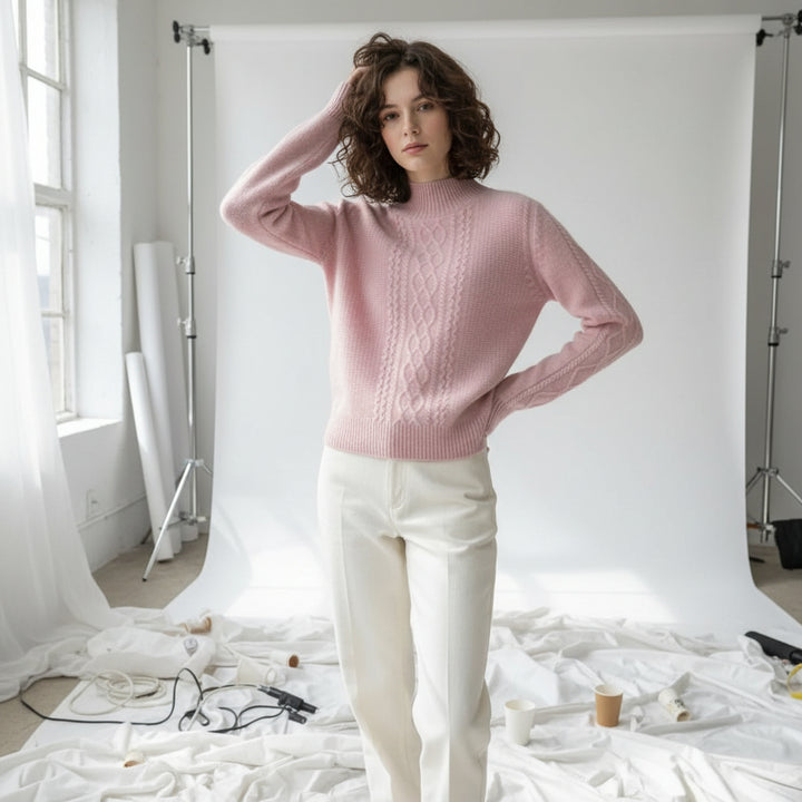 Blush Haven Cable Knit