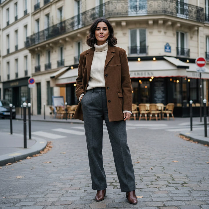 Suede Effect Button Jacket