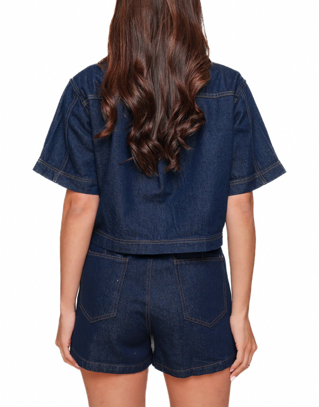 Dark Blue Denim Wrap - Skort