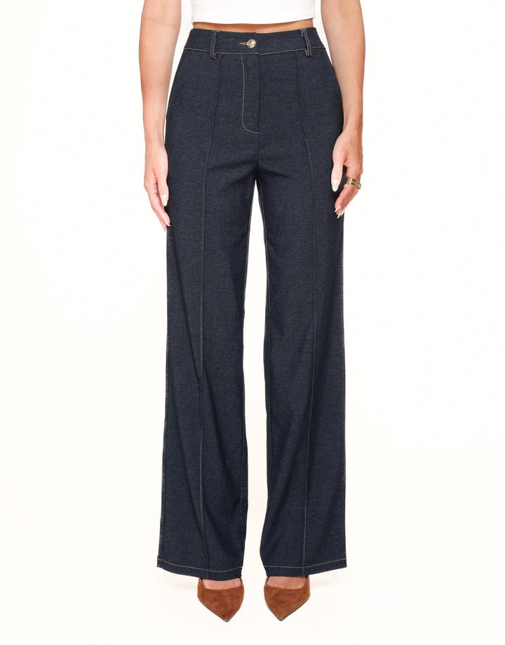 Dark Blue Denim Wide Fit - Trouser