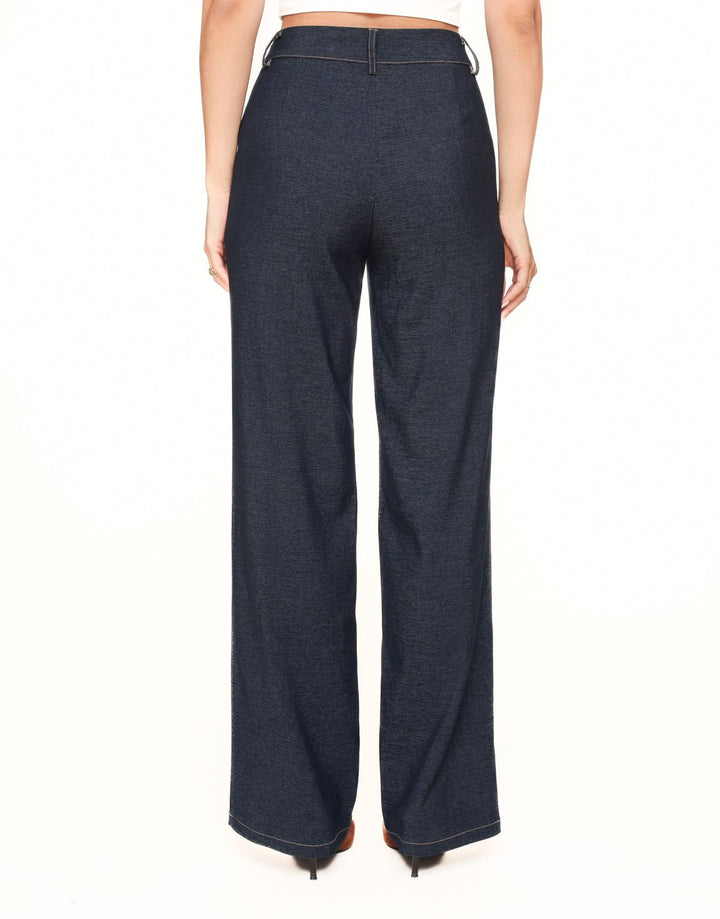 Dark Blue Denim Wide Fit - Trouser