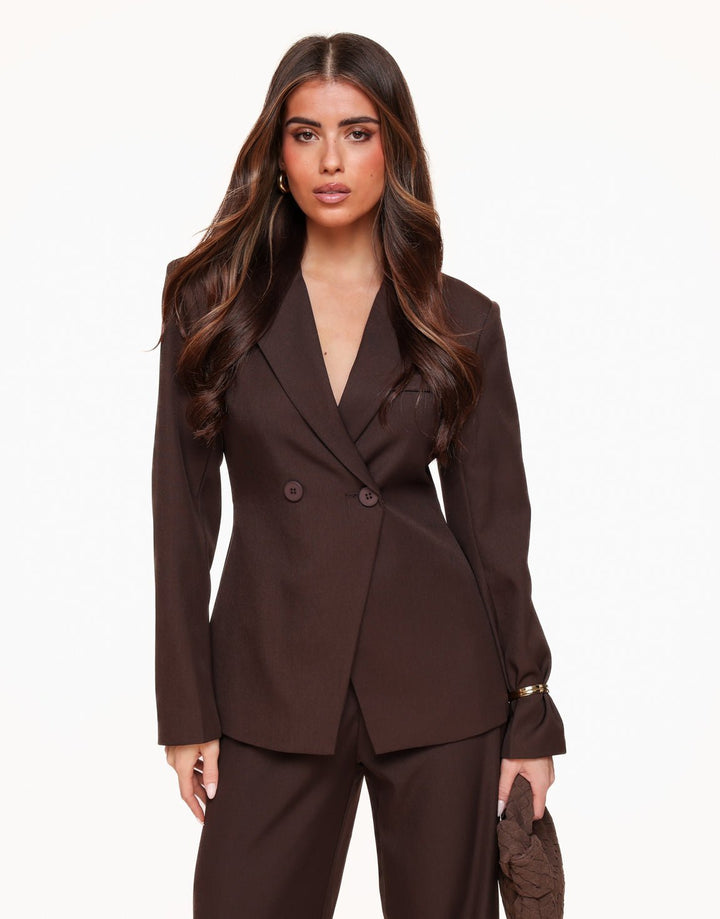 Dark Brown Classic Tailored - Blazer