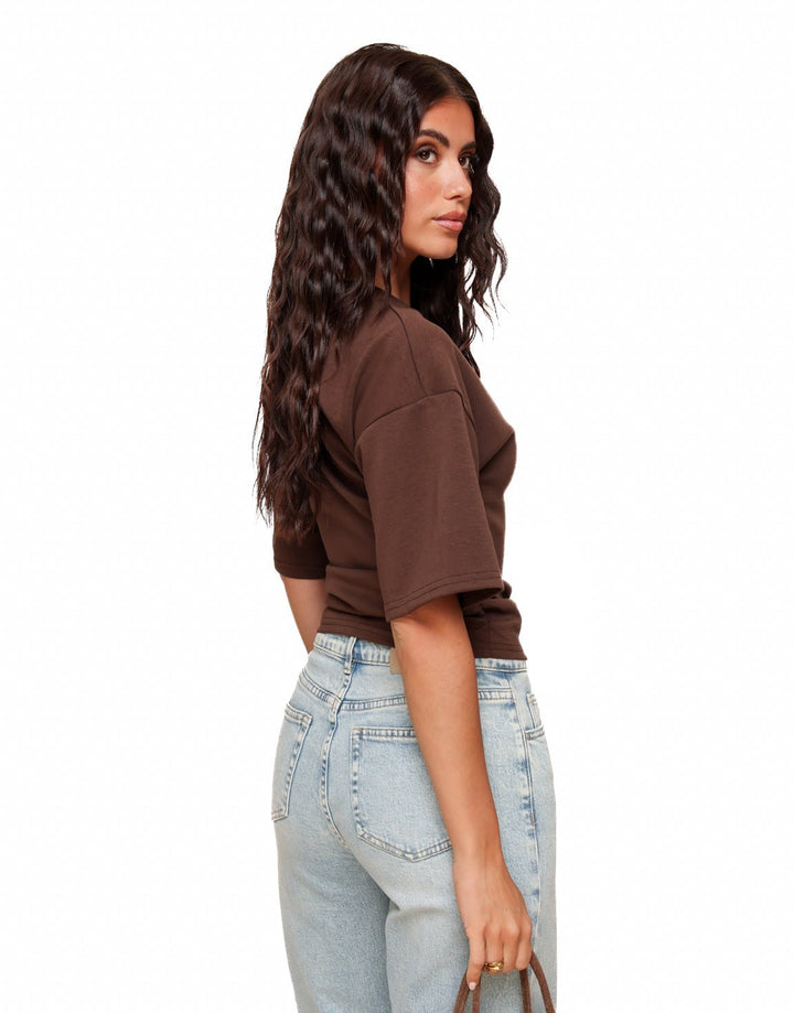 Dark Brown Fitted T-shirt