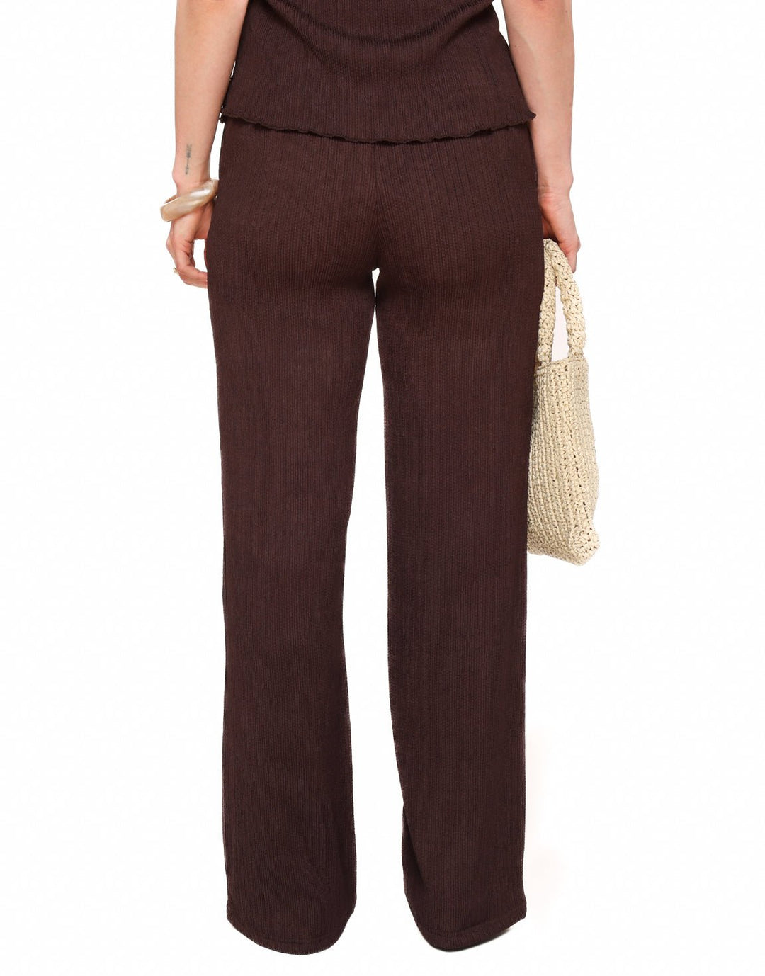 Dark brown Plisse - Pants