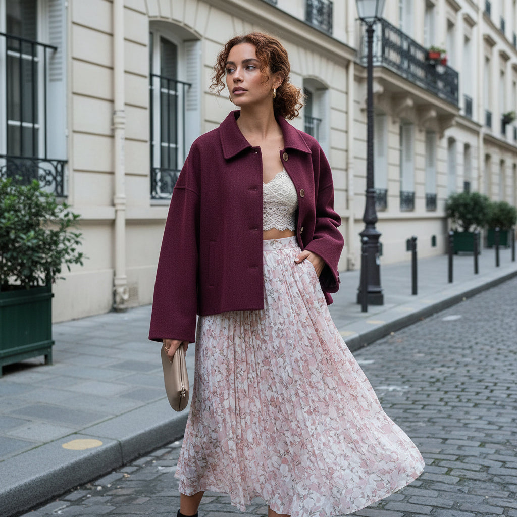 Oversized Wool Blend Jacket