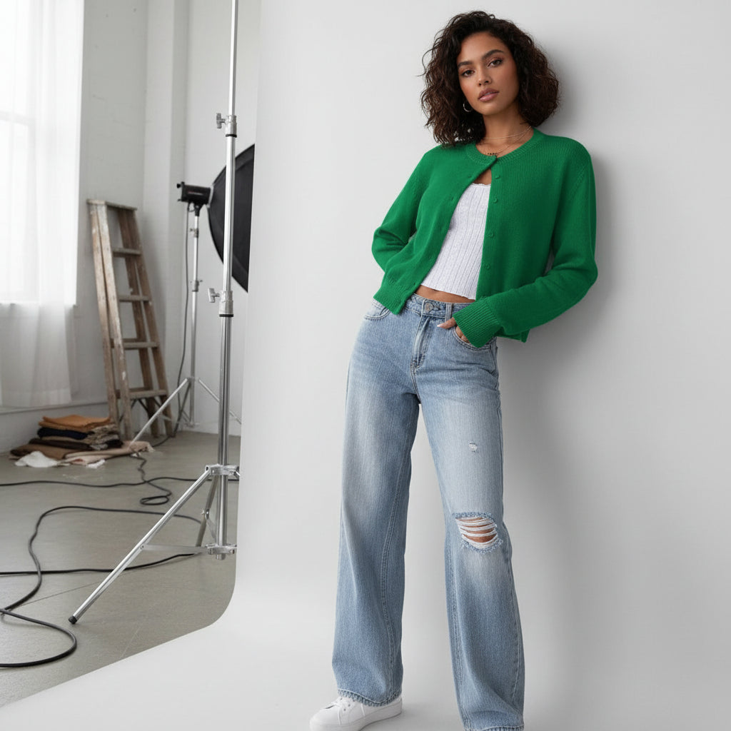 Soft Button Knit Cardigan