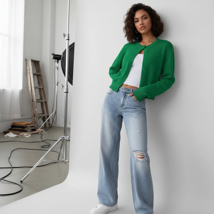 Soft Button Knit Cardigan